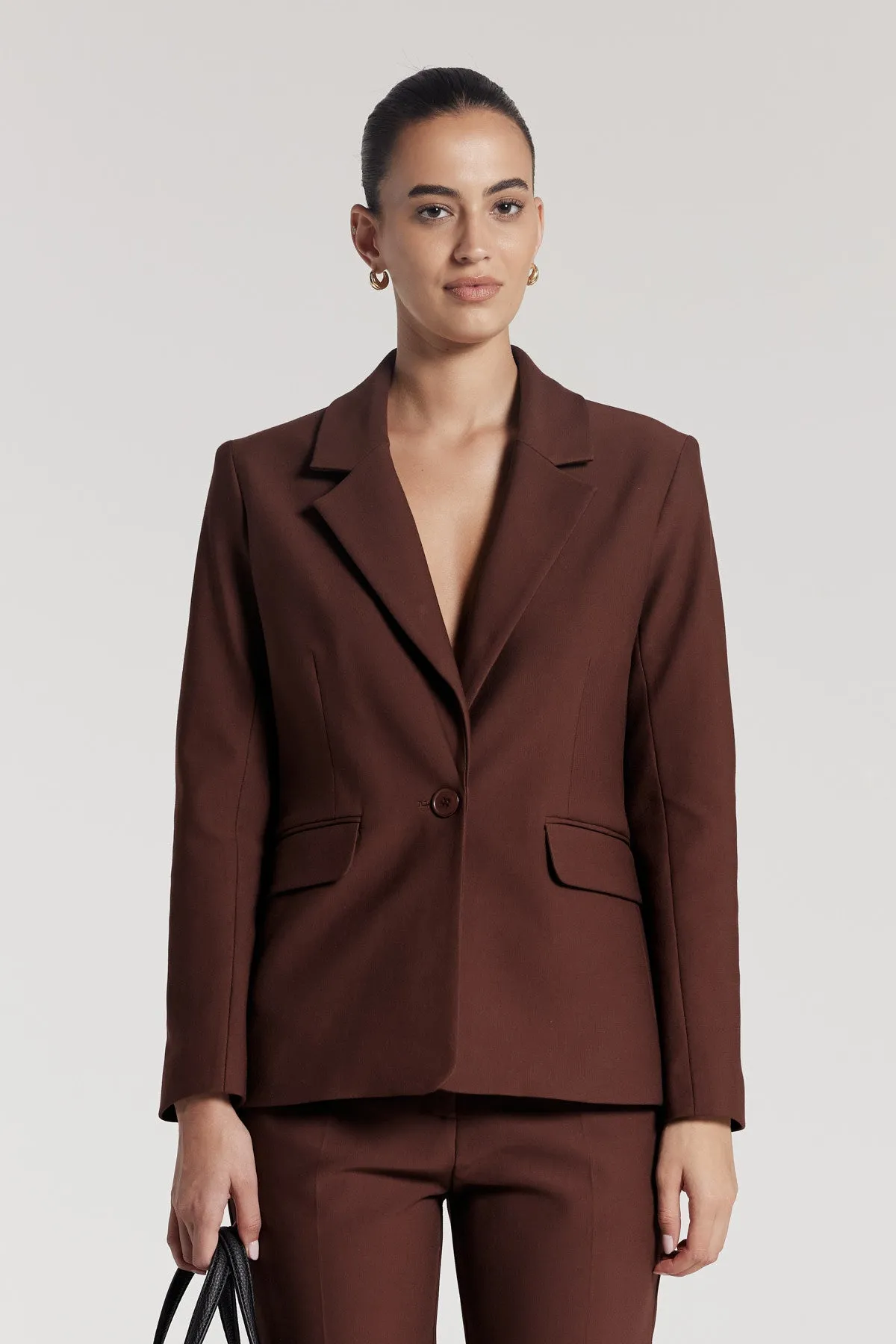 Regent Ponte Jacket - Cognac