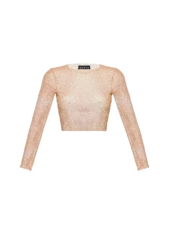 SANTA Crop Top - Blush Diamond