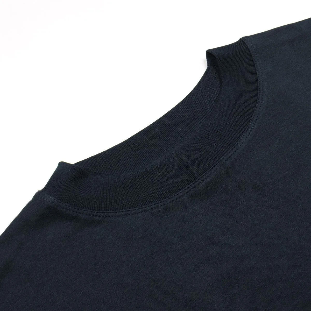 Sunspel - Long Sleeve Mock Neck T-shirt - Black