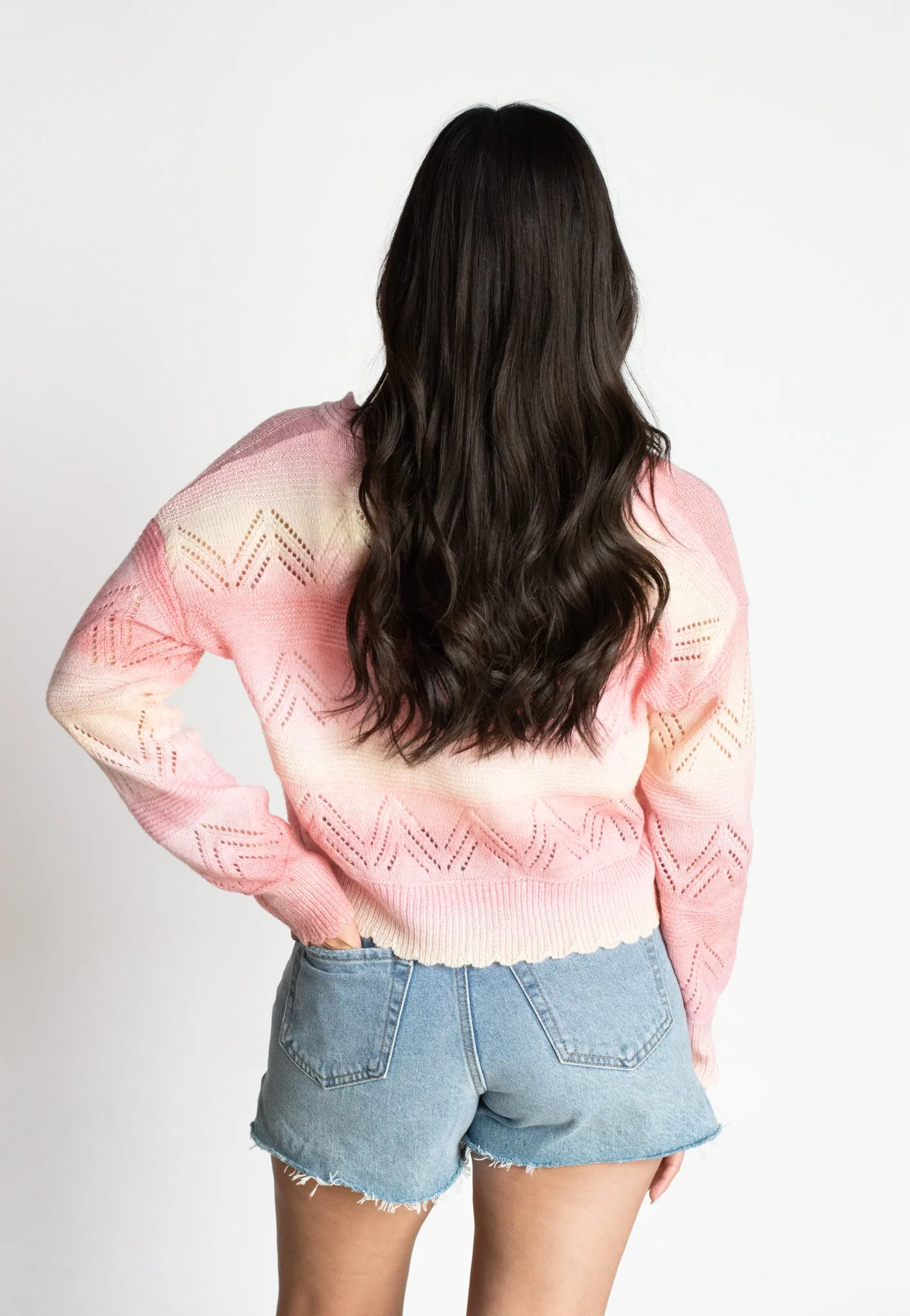 Taking a Risk Pink Knit Cardigan Top