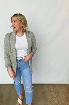 The Jana Plaid Boyfriend Blazer