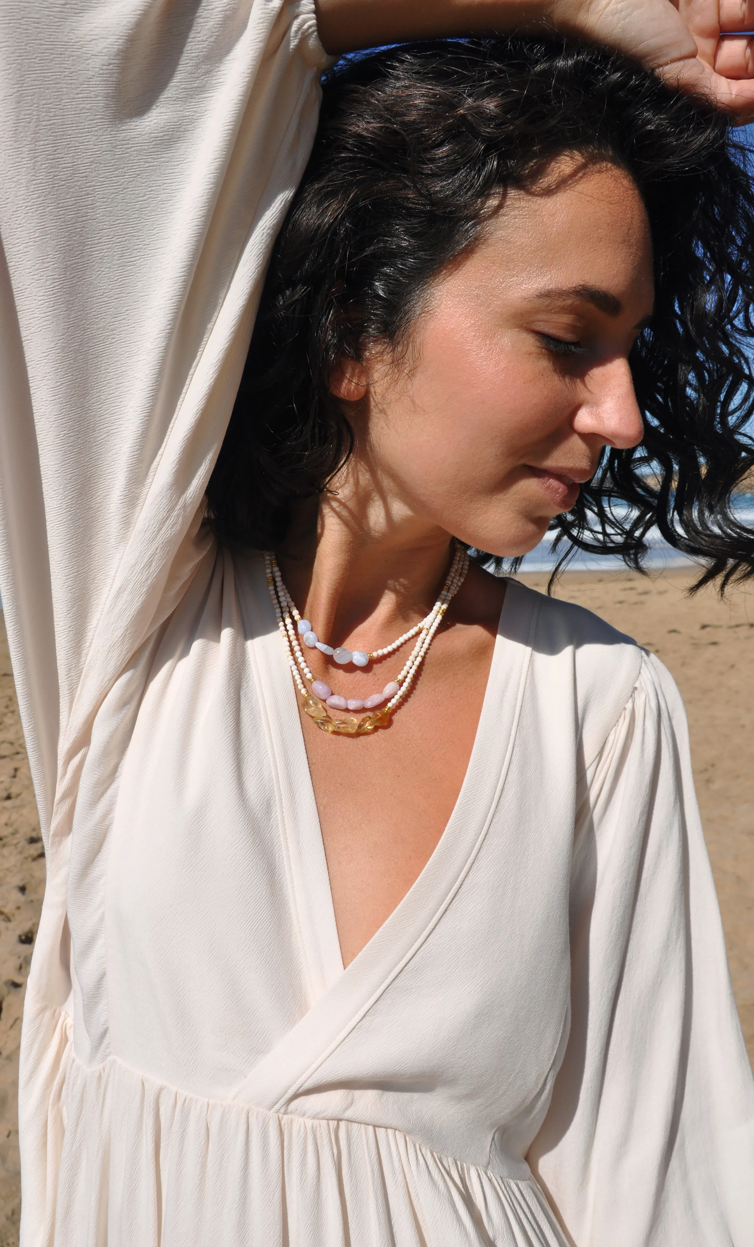 The Tunik Salacia 5 Stone Citrine Necklace