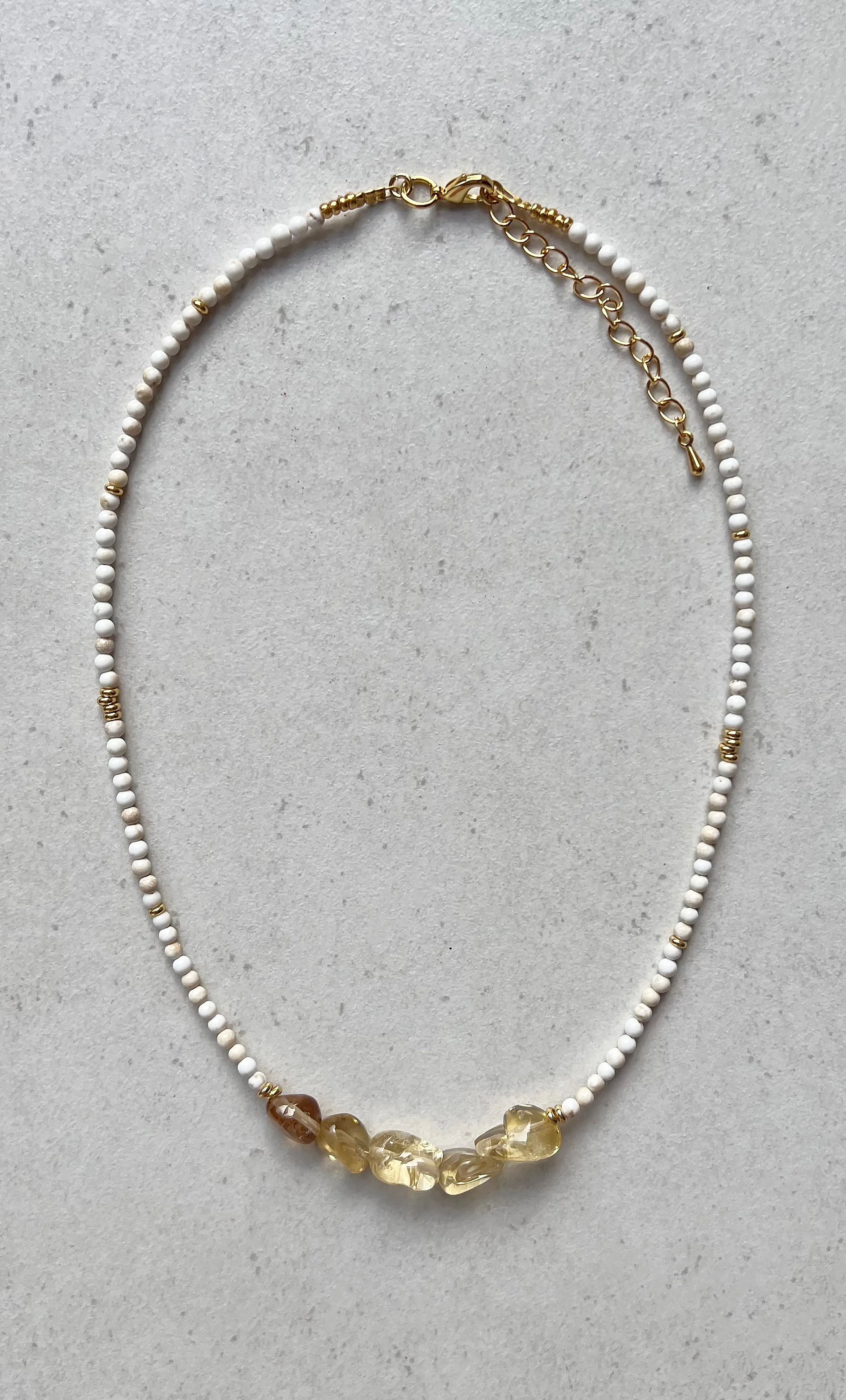 The Tunik Salacia 5 Stone Citrine Necklace