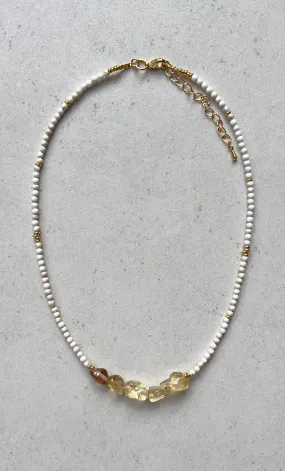 The Tunik Salacia 5 Stone Citrine Necklace