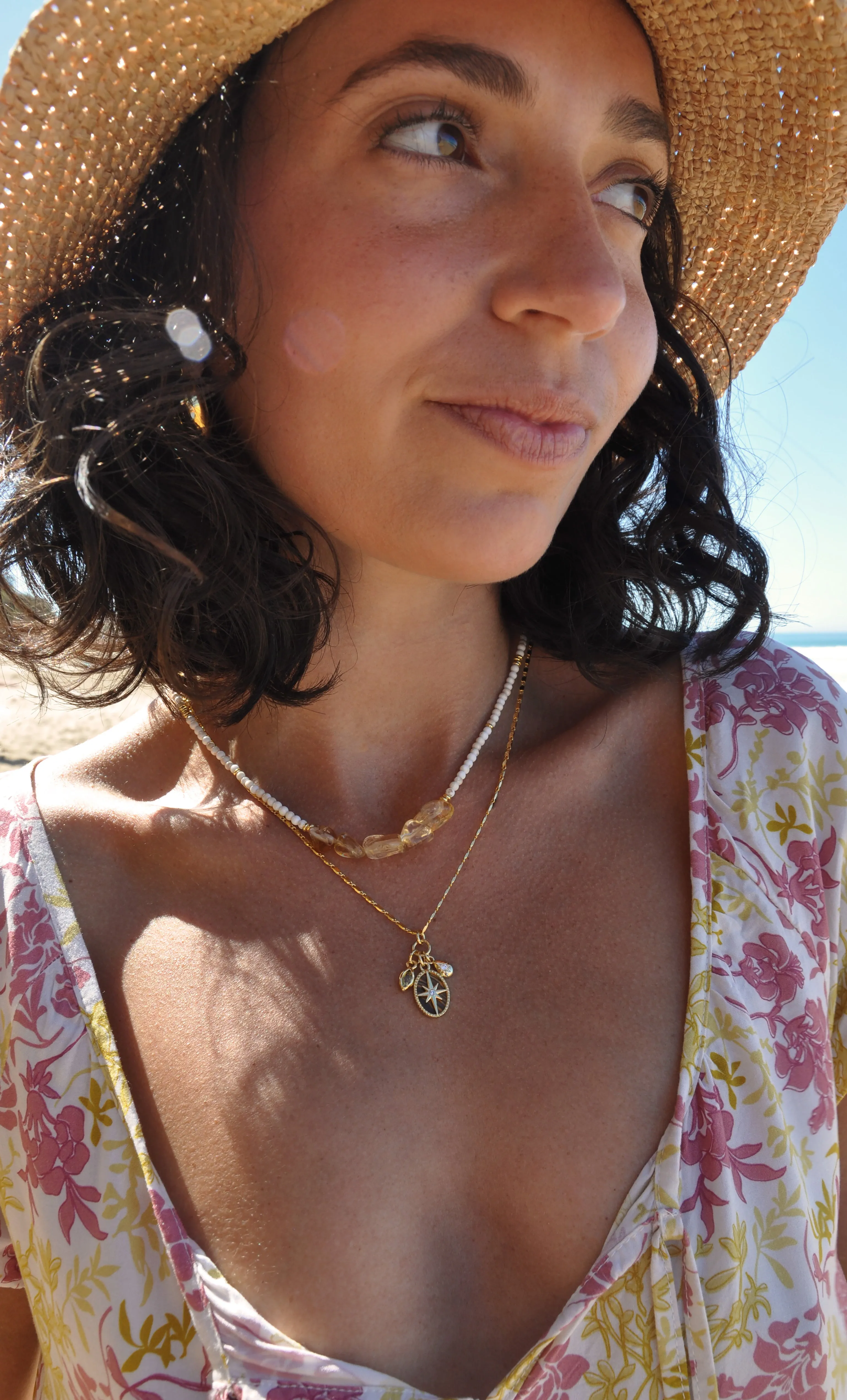 The Tunik Salacia 5 Stone Citrine Necklace