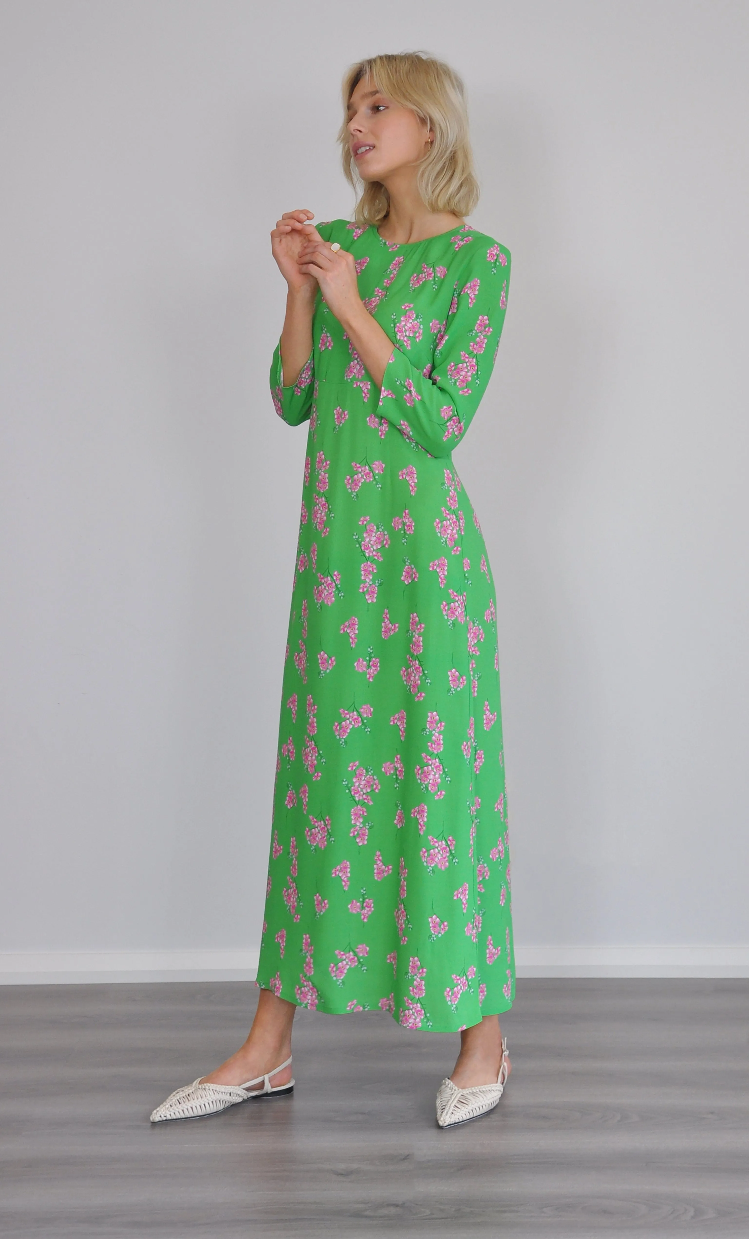 The Tunik Vivienne empire dress - Cherry Blossom print