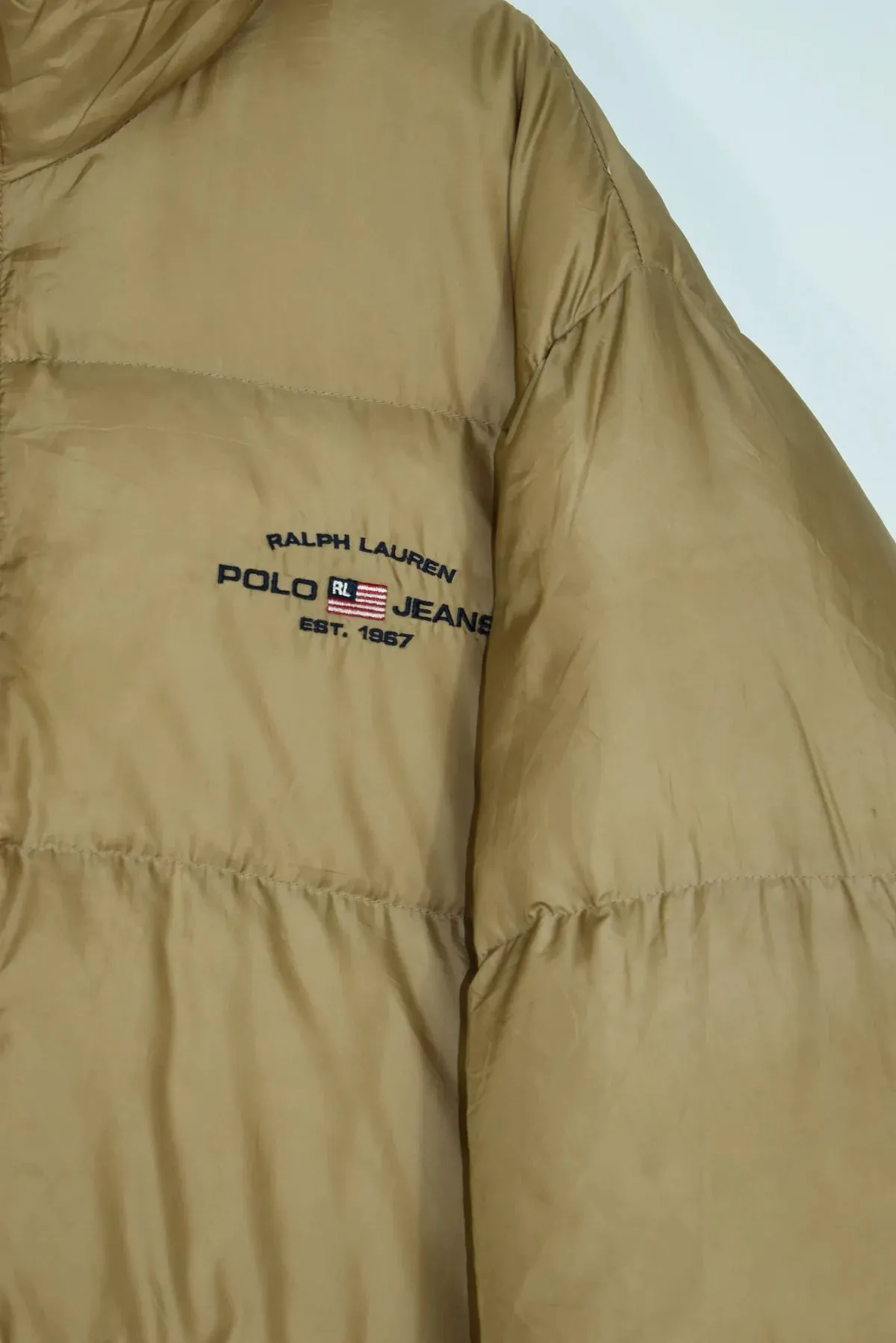 Vintage Ralph Lauren Polo Sport Tan Puffer XL