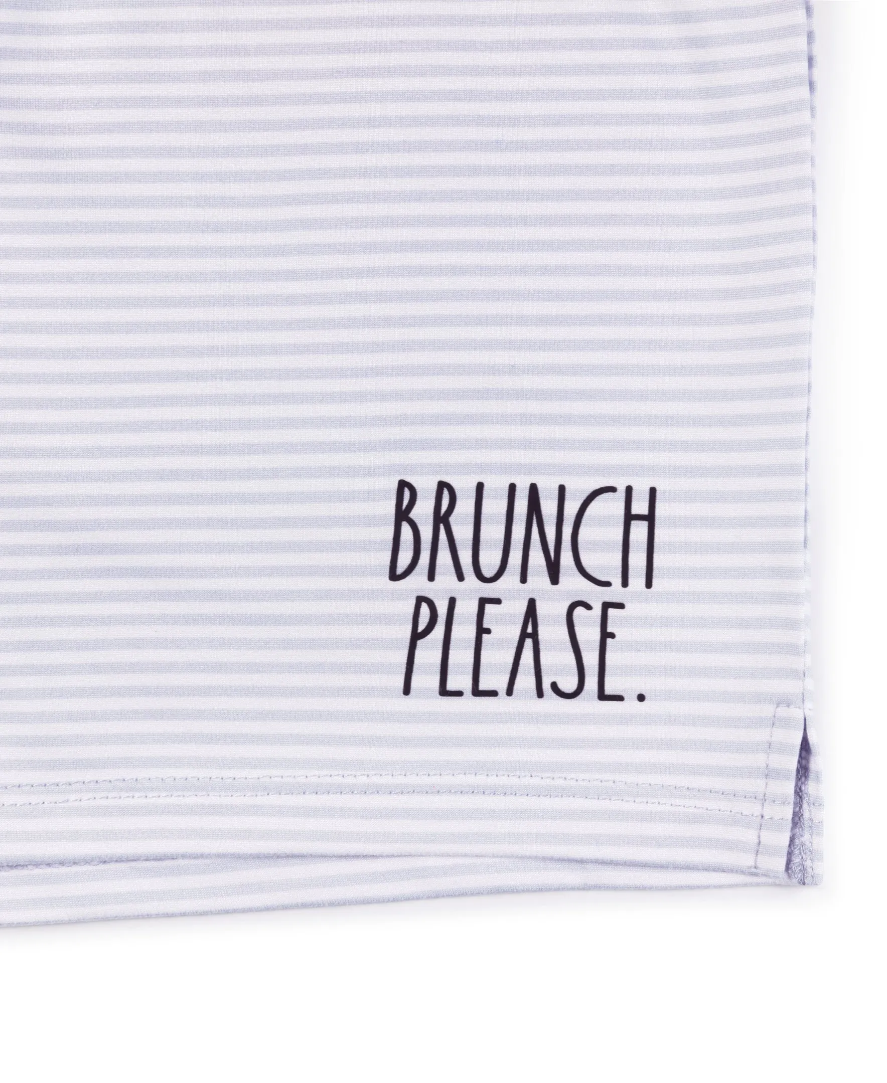 Women's "BRUNCH PLEASE" and Coffee Print Mid-Rise Drawstring Lounge Shorts Set of 2